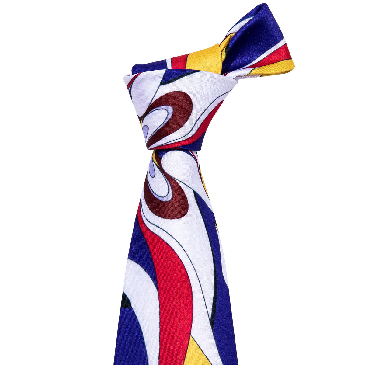 Red Yellow Blue Novelty Silk Tie, Pocket Square and Cufflinks Set tie sets - Sophisticated Gentlemen