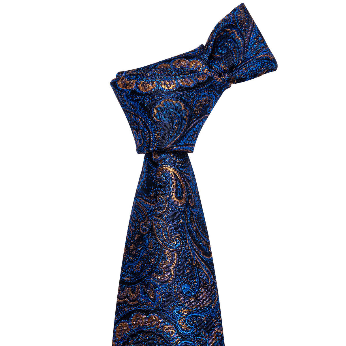 Deep Blue Paisley Tie, Pocket Square and Cufflinks Set tie sets - Sophisticated Gentlemen
