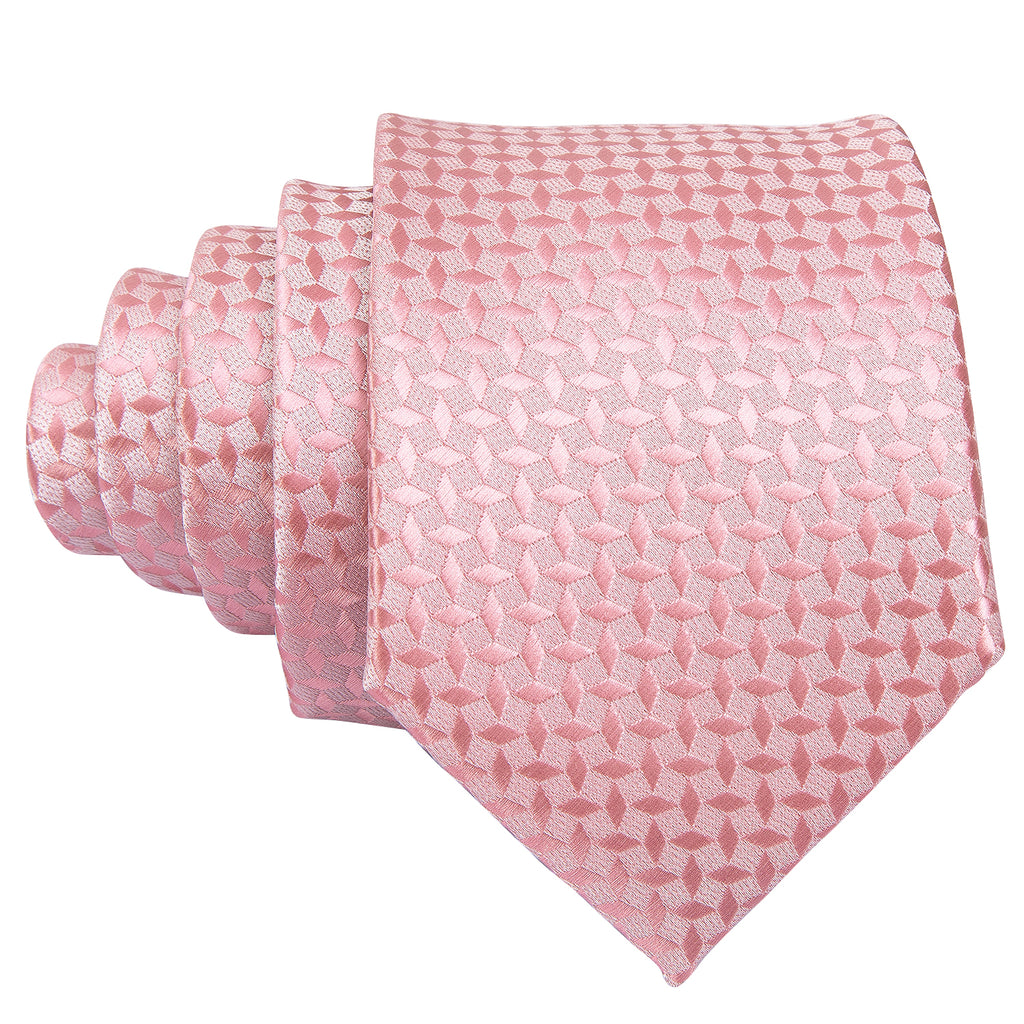 Novelty Pink Floral Tie, Pocket Square and Cufflinks Set tie sets - Sophisticated Gentlemen