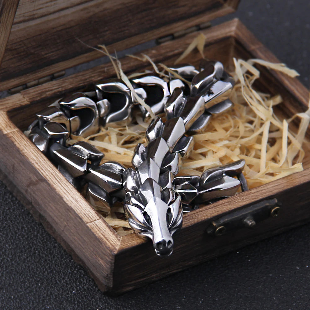 Midgard Serpent Bracelet bracelet Silver 7.5"(19cm) - Sophisticated Gentlemen