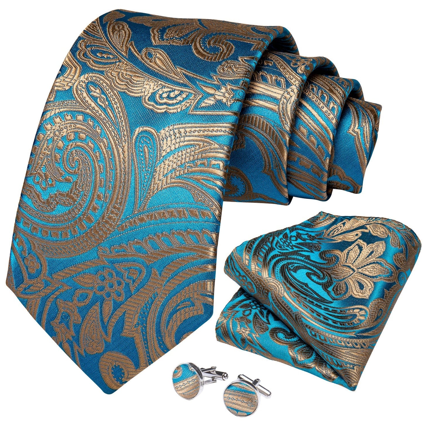 Aquamarine Sunset Tie Set tie sets - Sophisticated Gentlemen
