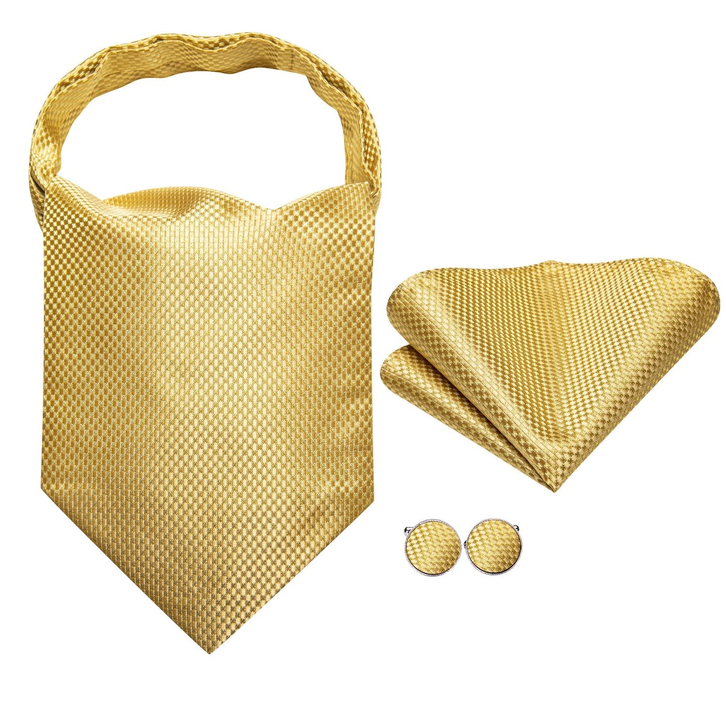 Gold 3-Piece Ascot Set Ascot - Sophisticated Gentlemen