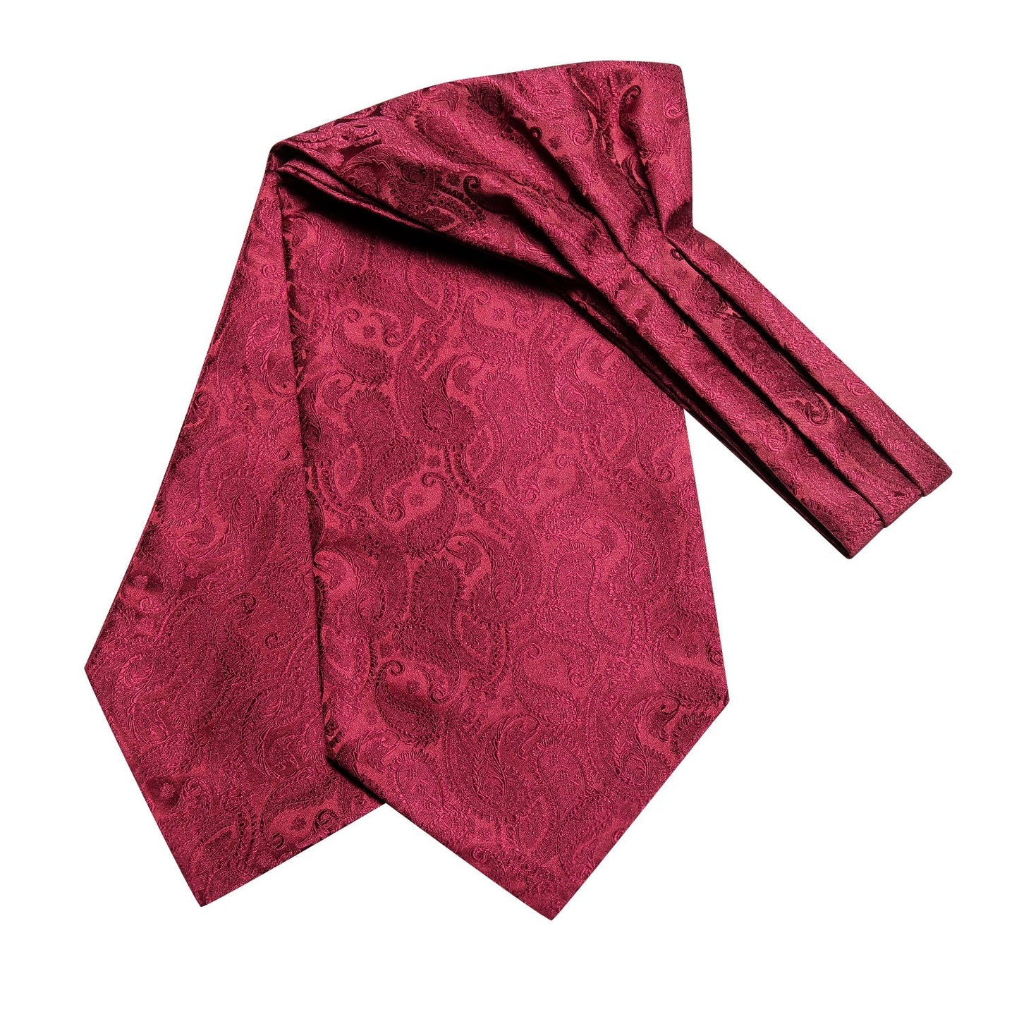 Fire Red Paisley 3-Piece Ascot Set Ascot - Sophisticated Gentlemen