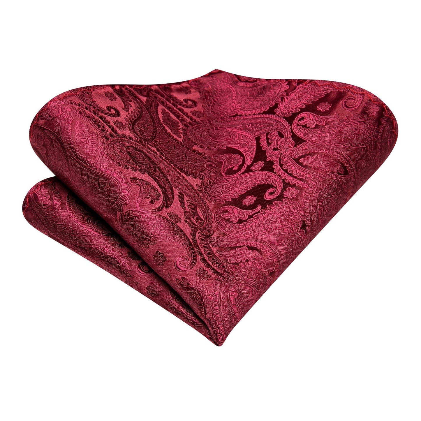 Fire Red Paisley 3-Piece Ascot Set Ascot - Sophisticated Gentlemen