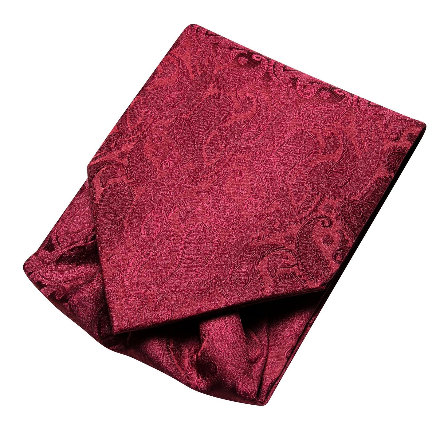 Fire Red Paisley 3-Piece Ascot Set Ascot - Sophisticated Gentlemen