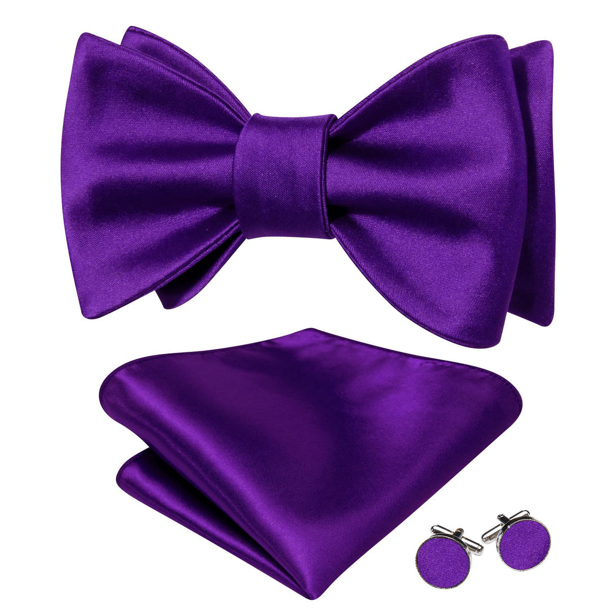 Dark Purple Bow Tie Set bow ties - Sophisticated Gentlemen