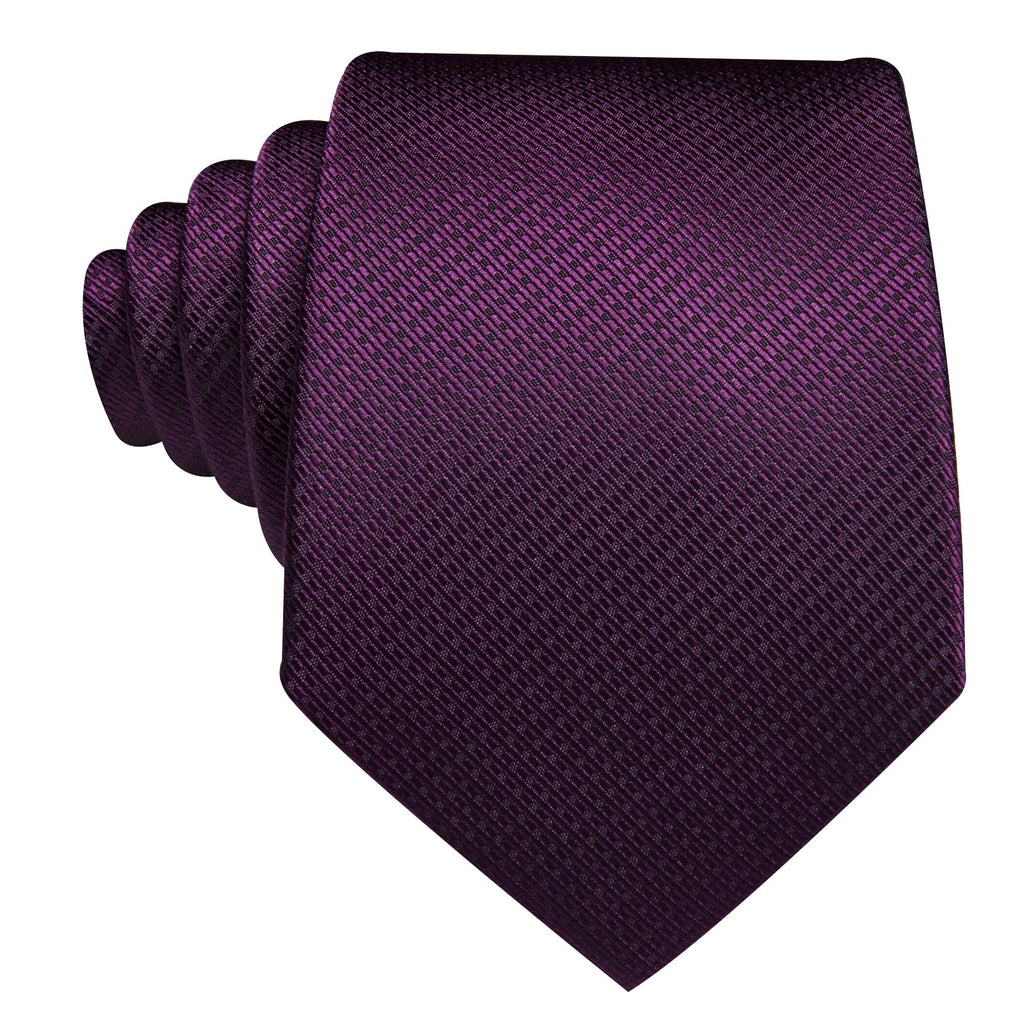 Deep Purple Geometric Tie, Pocket Square, and Cufflinks Set tie sets - Sophisticated Gentlemen