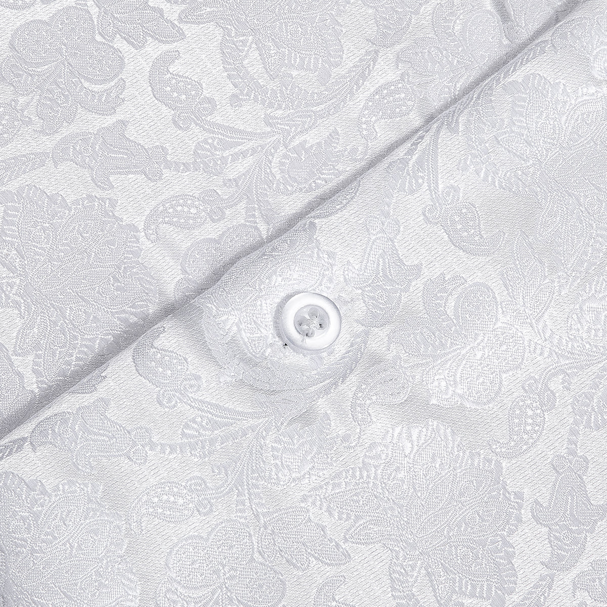 White Floral Silk Dress Shirt shirt - Sophisticated Gentlemen