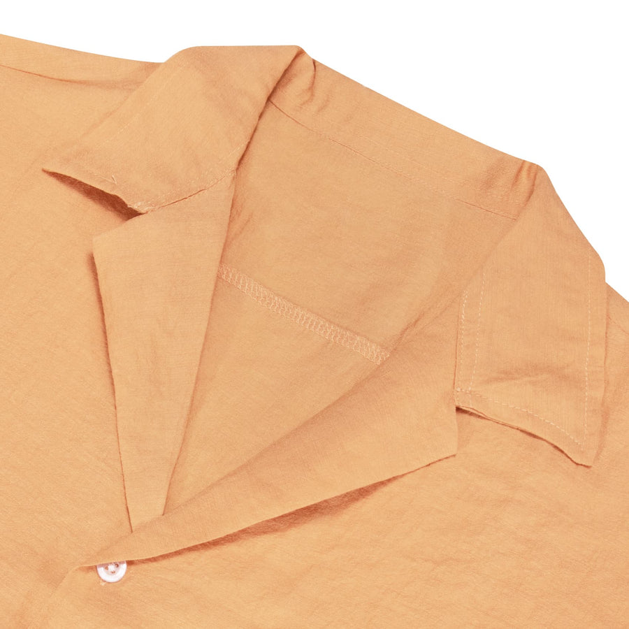 Light Orange Solid Men's Silk Dress Shirt shirt - Sophisticated Gentlemen