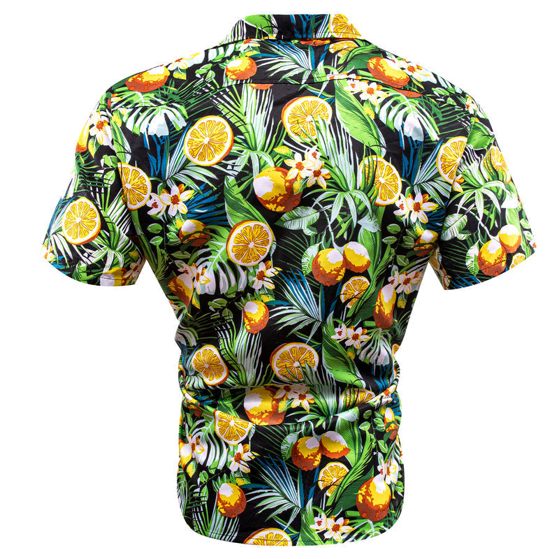 Orange Green Novelty Dress Shirt shirt - Sophisticated Gentlemen