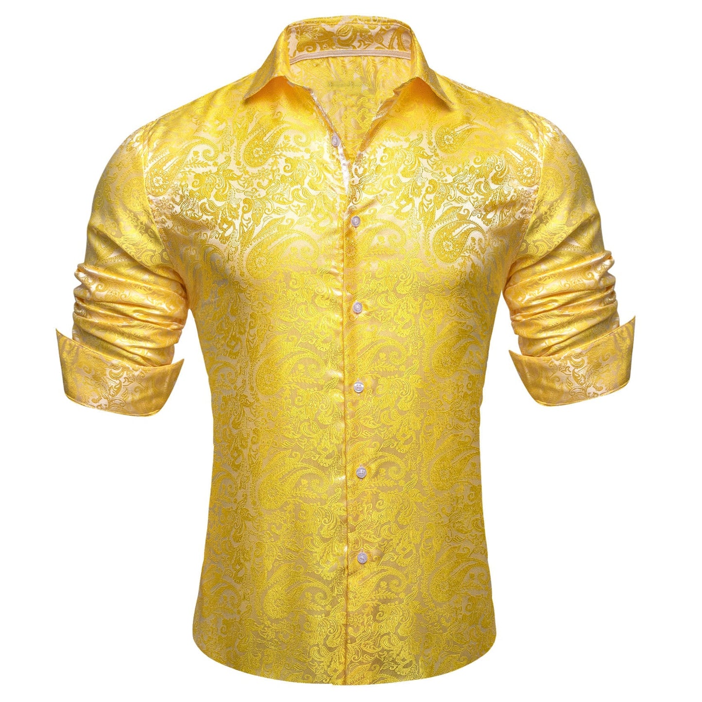 Yellow Paisley Dress Shirt shirt - Sophisticated Gentlemen