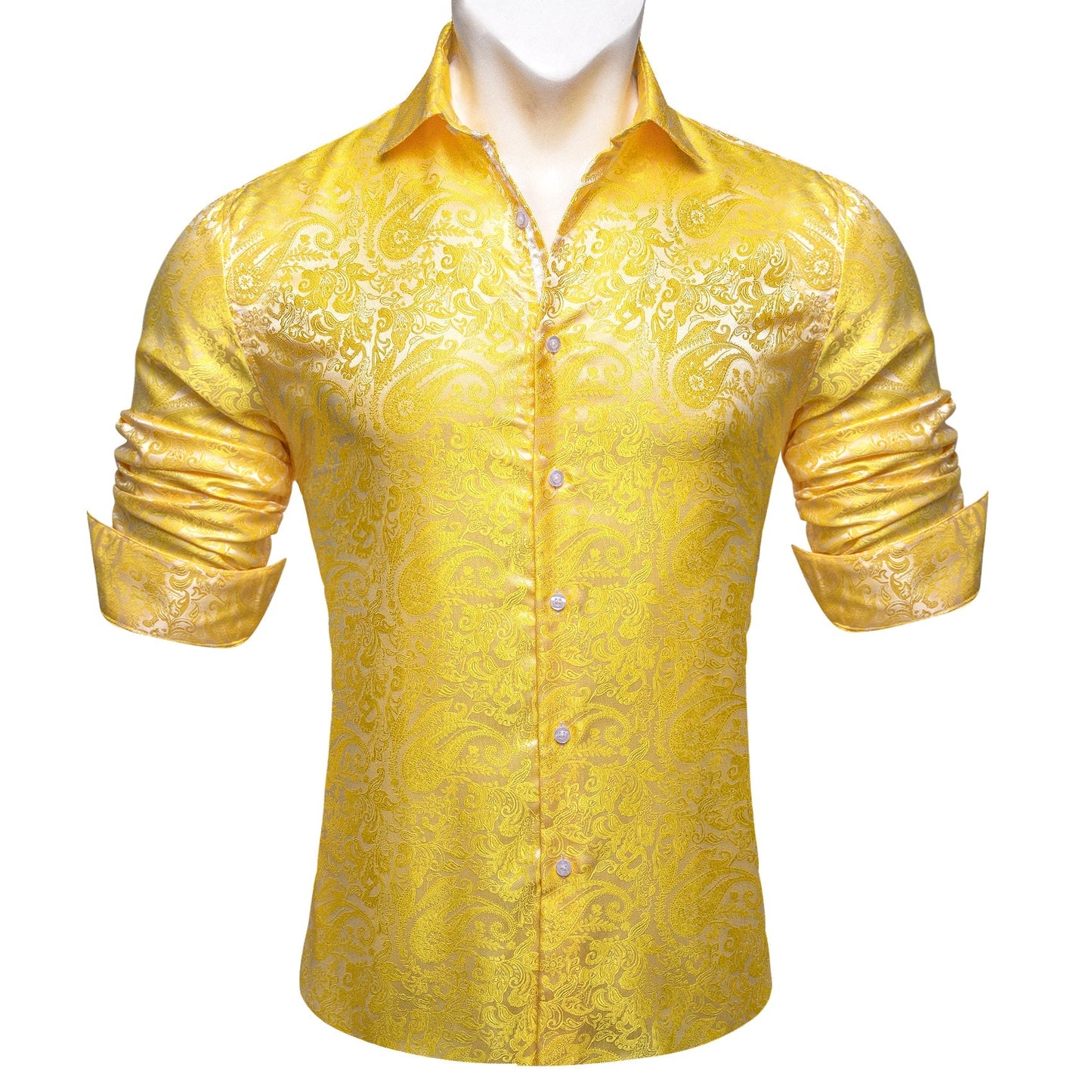 Yellow Paisley Dress Shirt shirt - Sophisticated Gentlemen