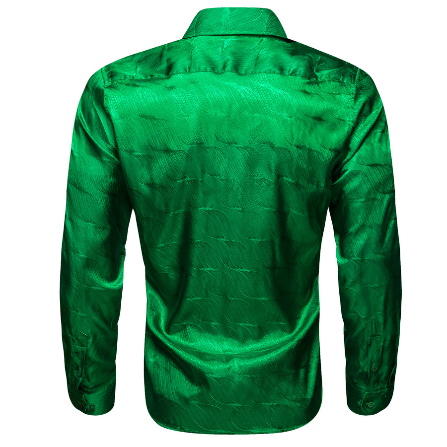 Bright Green Novelty Silk Dress Shirt shirt - Sophisticated Gentlemen