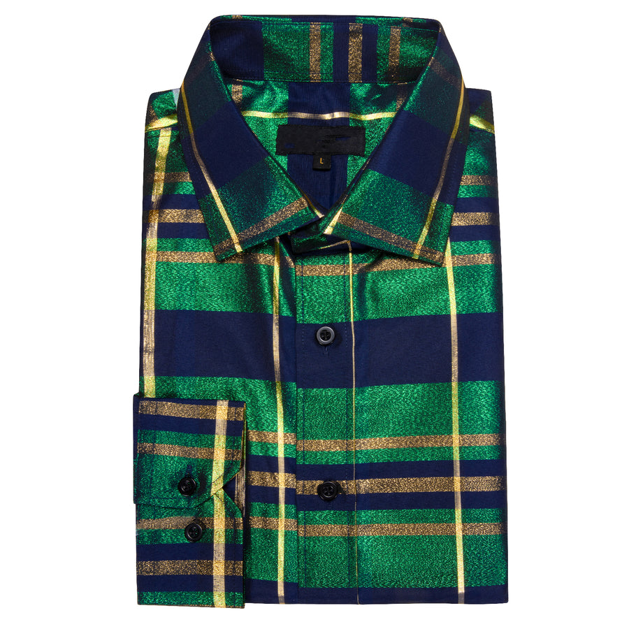 Green England Plaid Dress Shirt shirt - Sophisticated Gentlemen