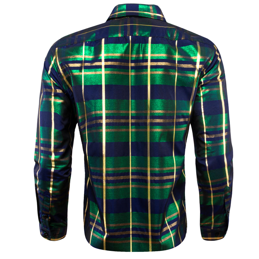 Green England Plaid Dress Shirt shirt - Sophisticated Gentlemen
