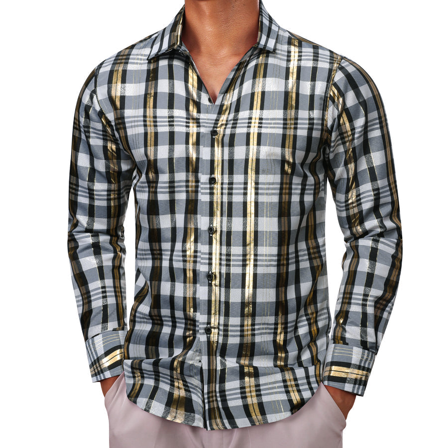 Green Yellow Plaid Dress Shirt shirt - Sophisticated Gentlemen