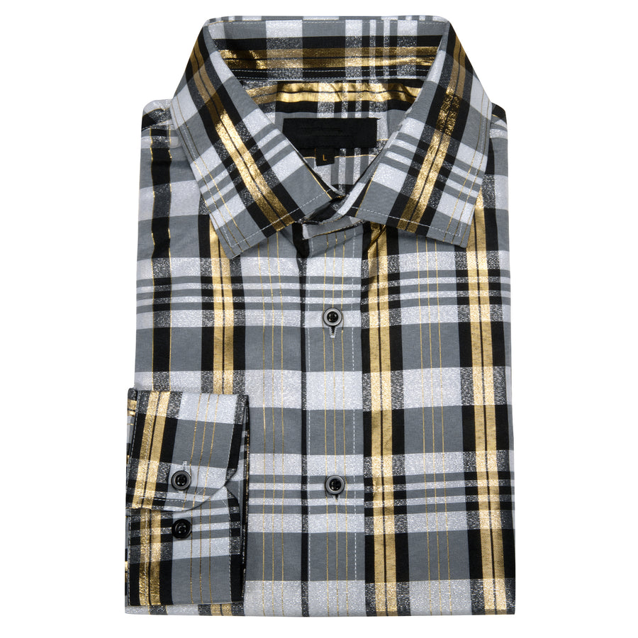 Green Yellow Plaid Dress Shirt shirt - Sophisticated Gentlemen