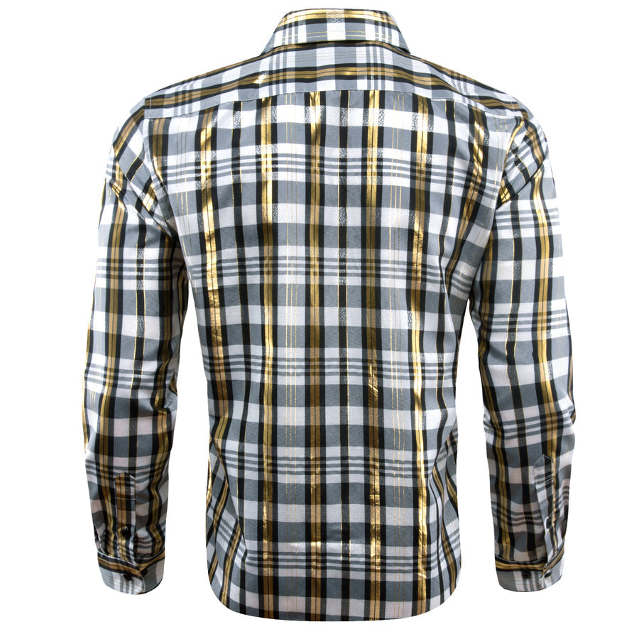 Green Yellow Plaid Dress Shirt shirt - Sophisticated Gentlemen
