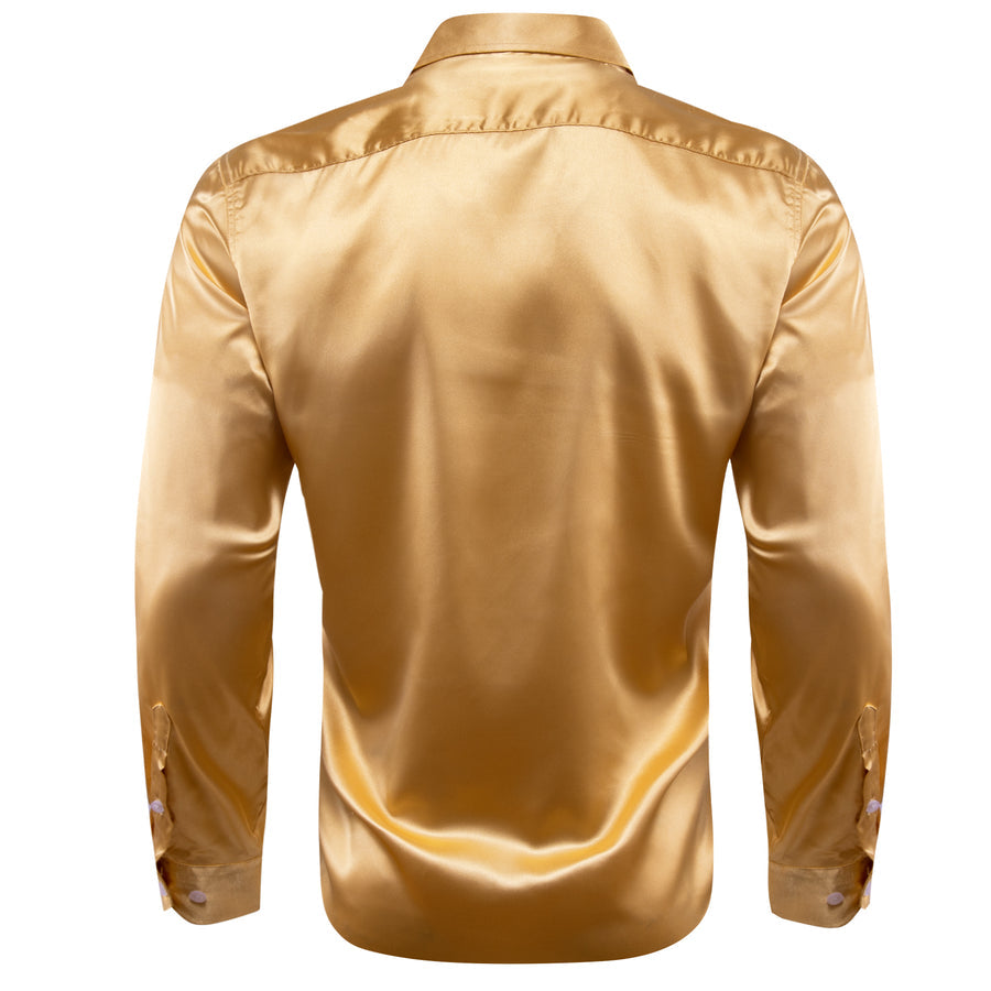 BrulyWood Solid Silk Dress Shirt shirt - Sophisticated Gentlemen