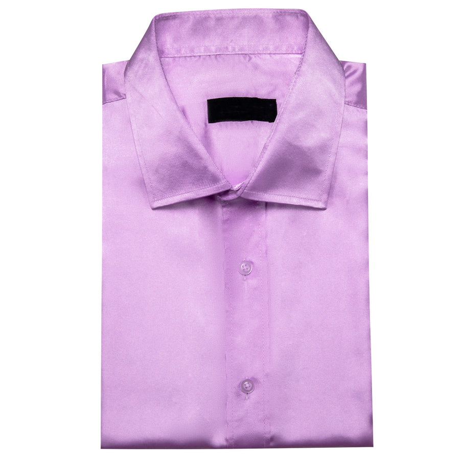 Violet Solid Silk Dress Shirt shirt - Sophisticated Gentlemen