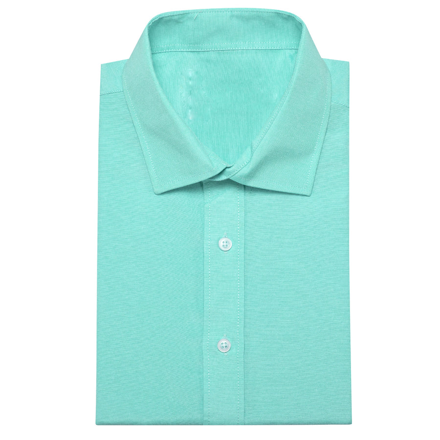 Teal Blue Solid Men's Dress Shirt shirt - Sophisticated Gentlemen