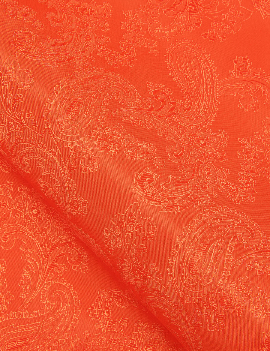 Orange Paisley Style Silk Dress Shirt shirt - Sophisticated Gentlemen