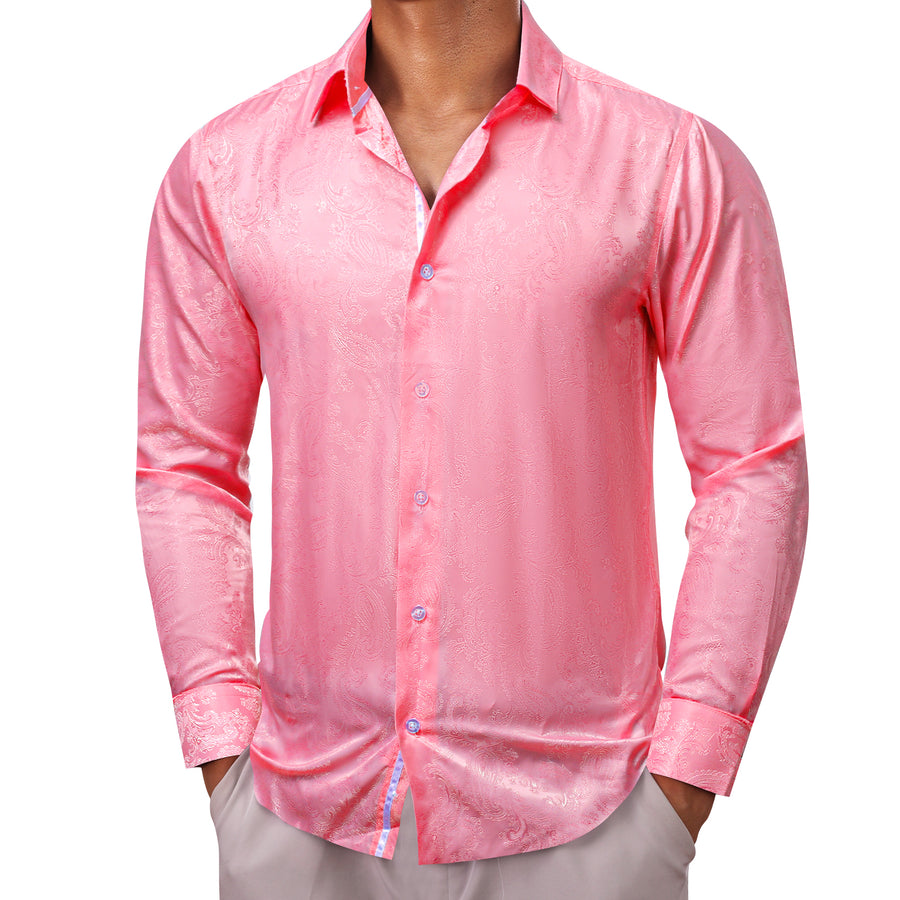 Pink Paisley Men's Dress Shirt shirt - Sophisticated Gentlemen
