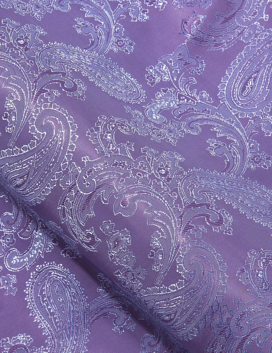 Purple Paisley Style Silk Dress Shirt shirt - Sophisticated Gentlemen