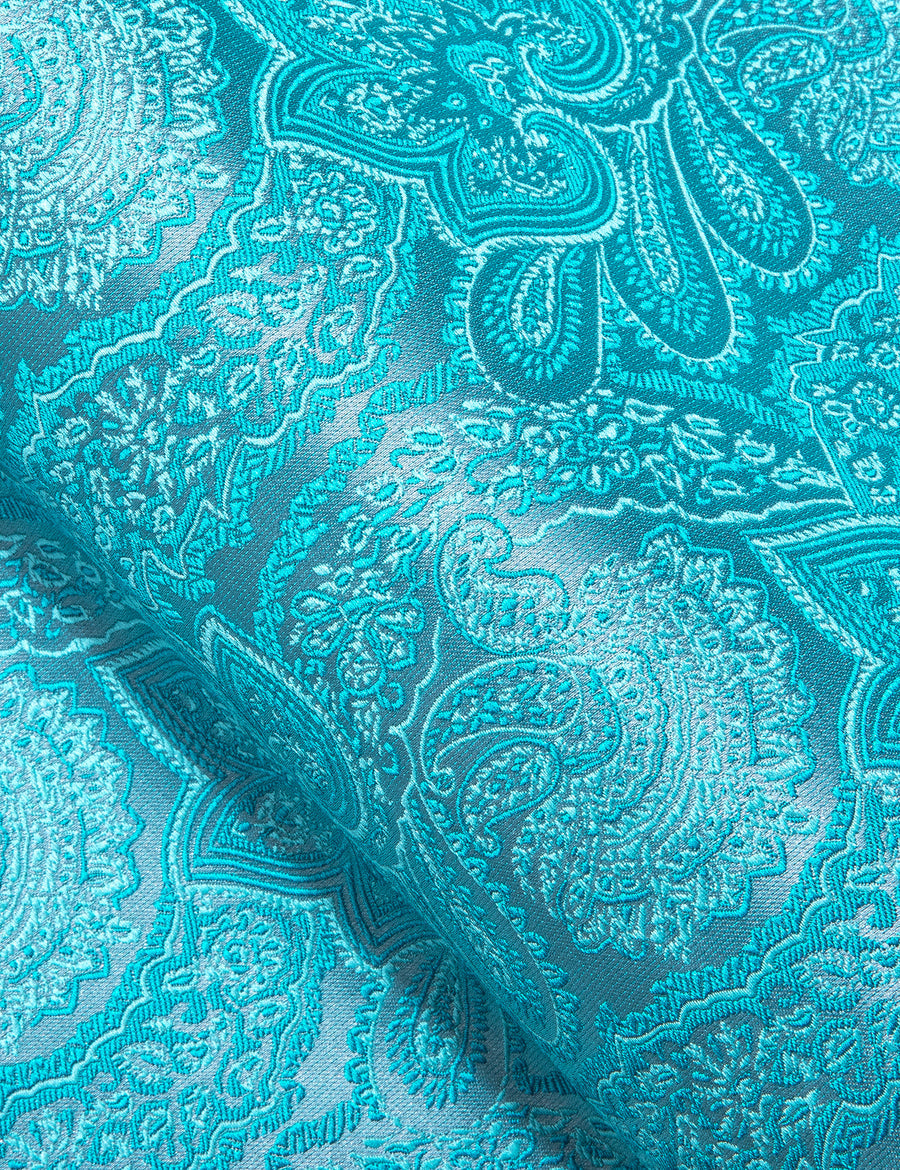 Blue Green Paisley Dress Shirt shirt - Sophisticated Gentlemen