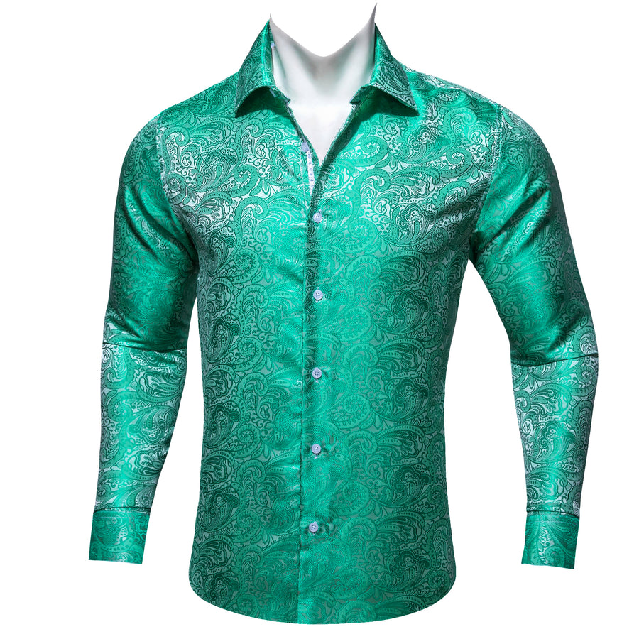 Blue Green Paisley Men's Dress Shirt shirt - Sophisticated Gentlemen