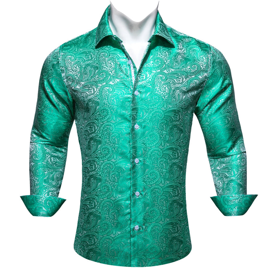 Blue Green Paisley Men's Dress Shirt shirt - Sophisticated Gentlemen
