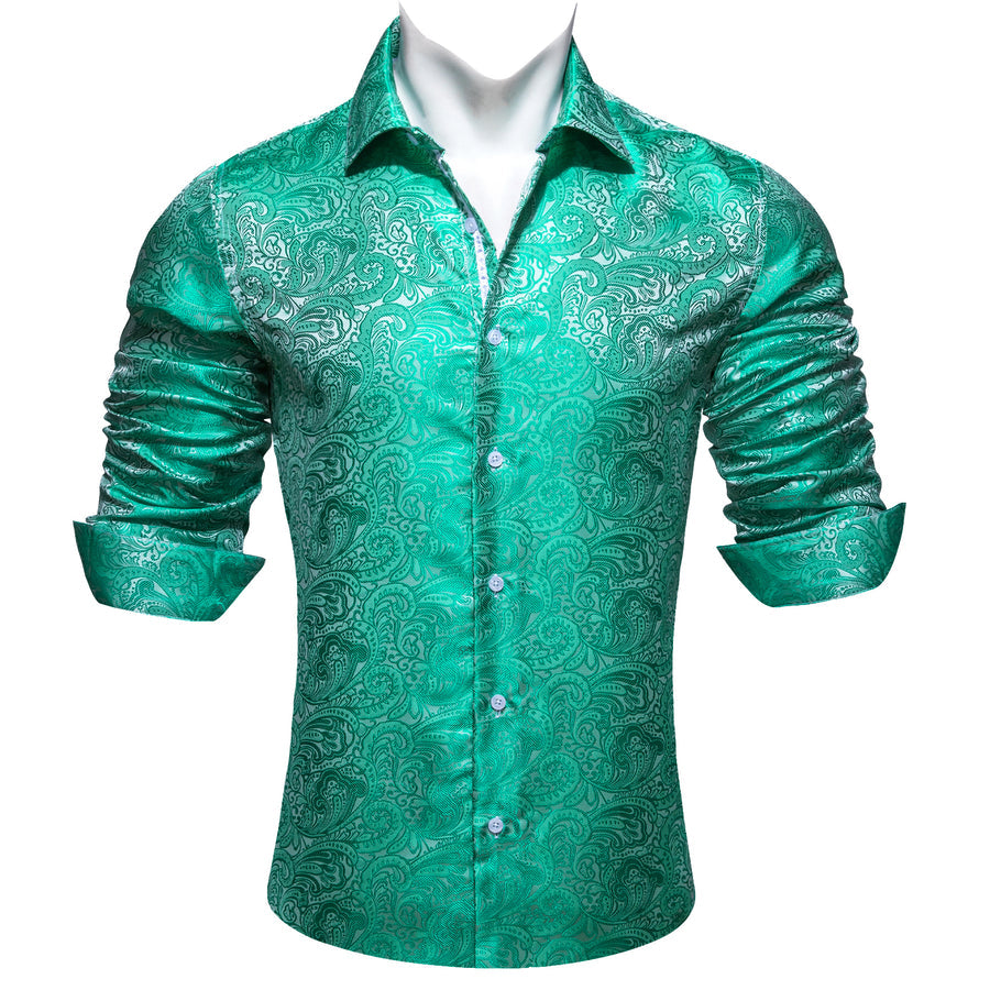 Blue Green Paisley Men's Dress Shirt shirt - Sophisticated Gentlemen