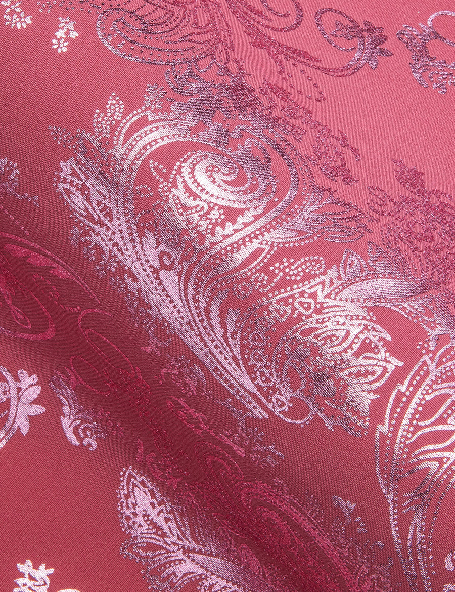 Watermelon Pink Floral Silk Dress Shirt shirt - Sophisticated Gentlemen