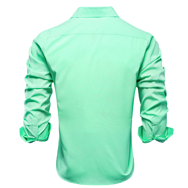 Mint Green Solid Dress Shirt shirt - Sophisticated Gentlemen