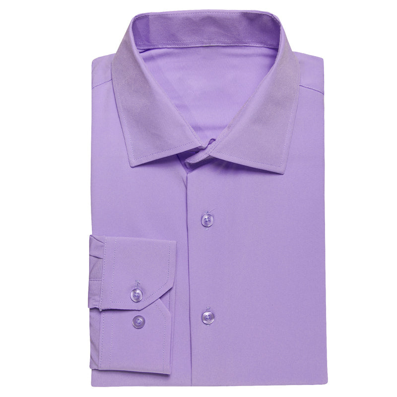 Light Purple Solid Dress Shirt shirt - Sophisticated Gentlemen