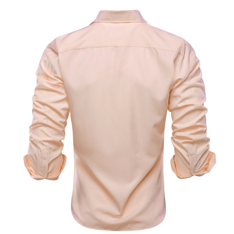 Light Pink Solid Cotton Dress Shirt shirt - Sophisticated Gentlemen