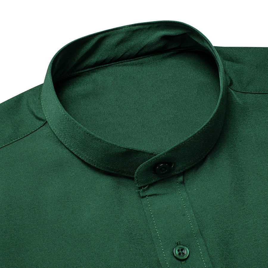 Deep Green Solid Dress Shirt shirt - Sophisticated Gentlemen