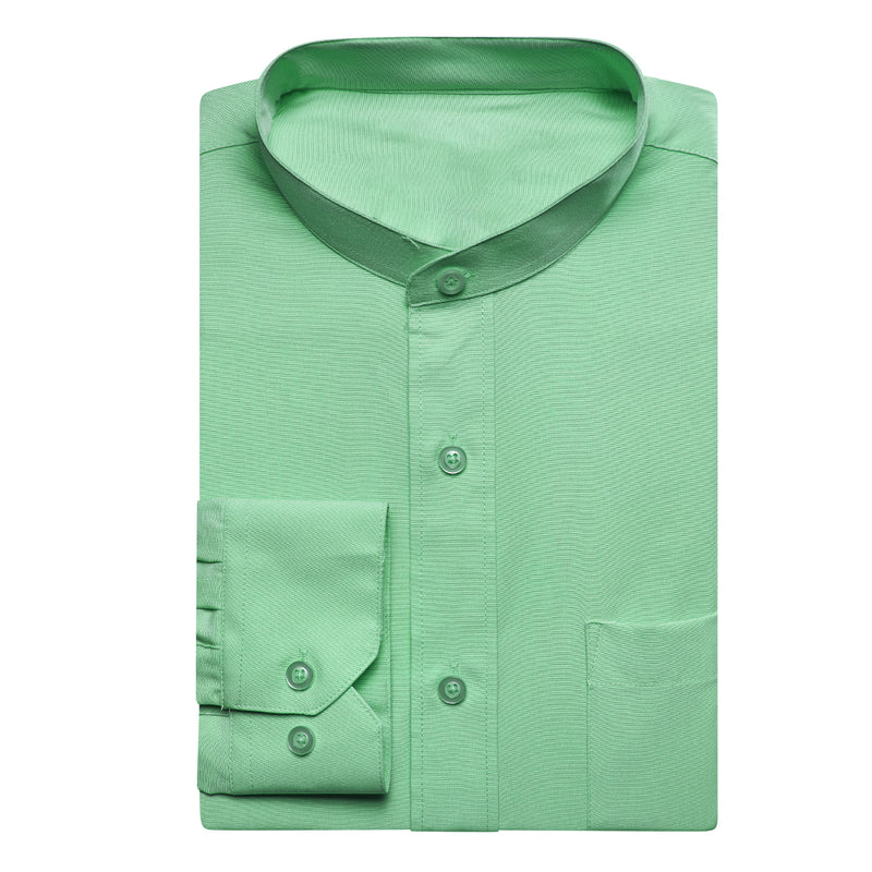 Mint Green Solid Dress Shirt shirt - Sophisticated Gentlemen
