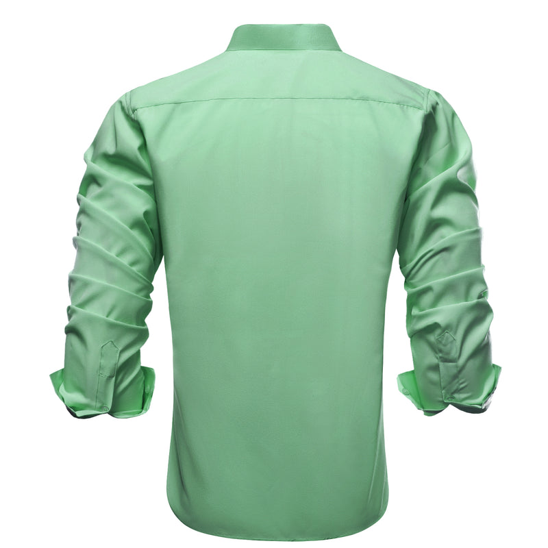 Mint Green Solid Dress Shirt shirt - Sophisticated Gentlemen