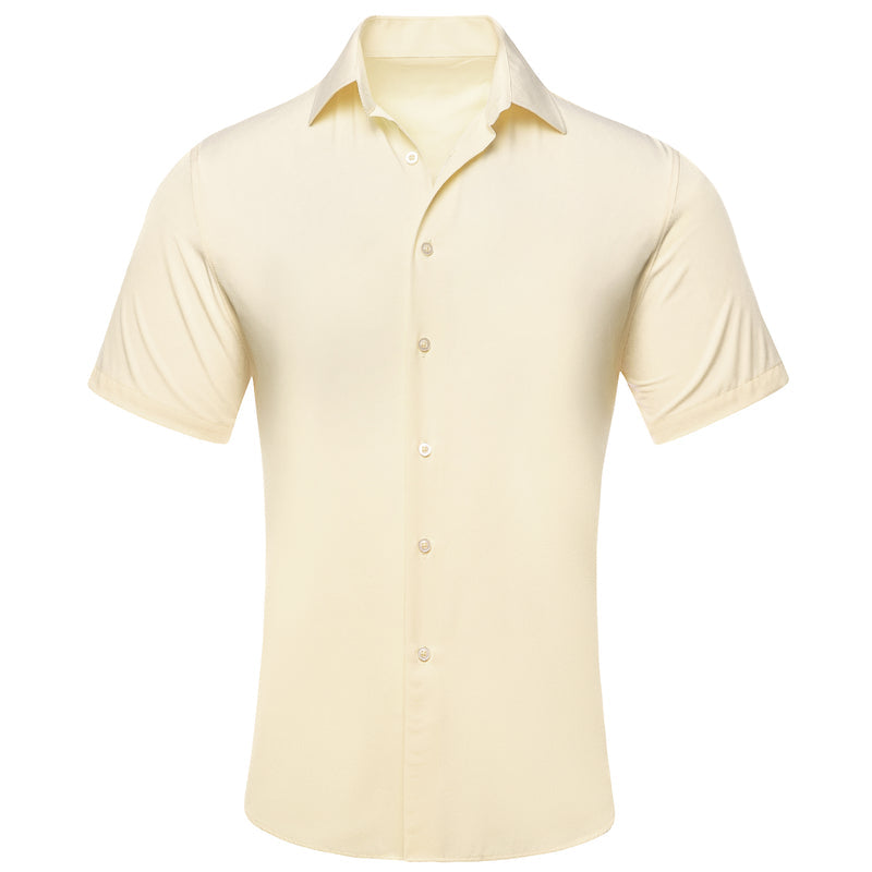 Vanilla Solid Dress Shirt shirt S - Sophisticated Gentlemen