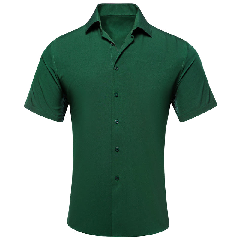 Emerald Green Solid Dress Shirt shirt S - Sophisticated Gentlemen