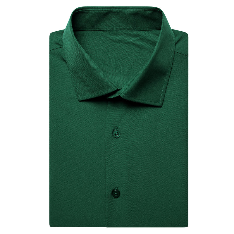 Emerald Green Solid Dress Shirt shirt - Sophisticated Gentlemen