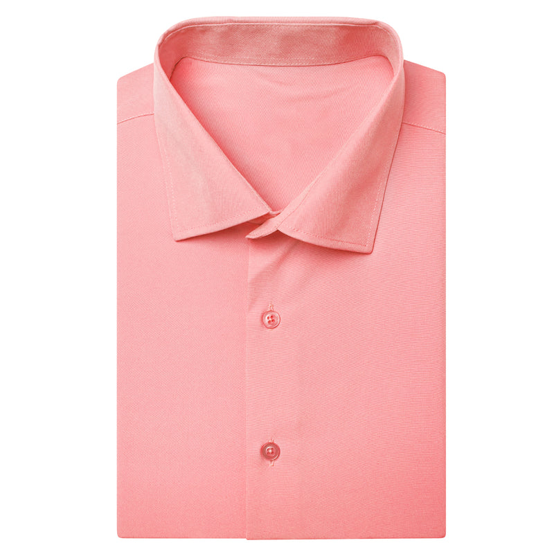 Coral Pink Solid Dress Shirt shirt - Sophisticated Gentlemen