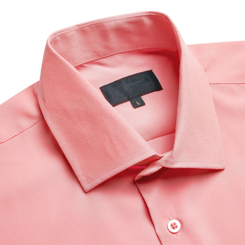 Coral Pink Solid Dress Shirt shirt - Sophisticated Gentlemen