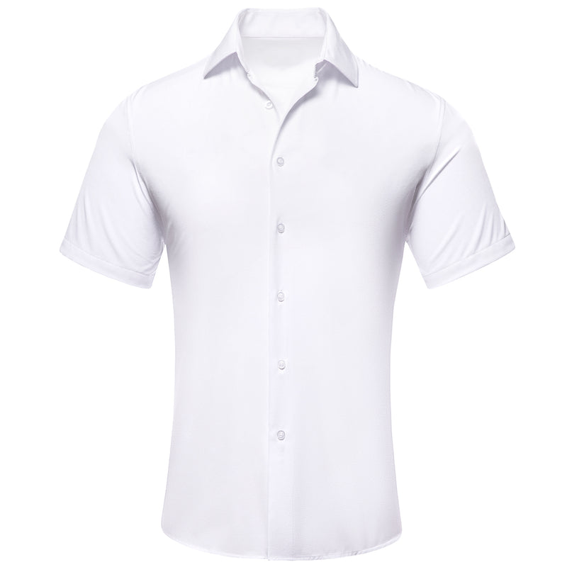 White Solid Dress Shirt shirt S - Sophisticated Gentlemen