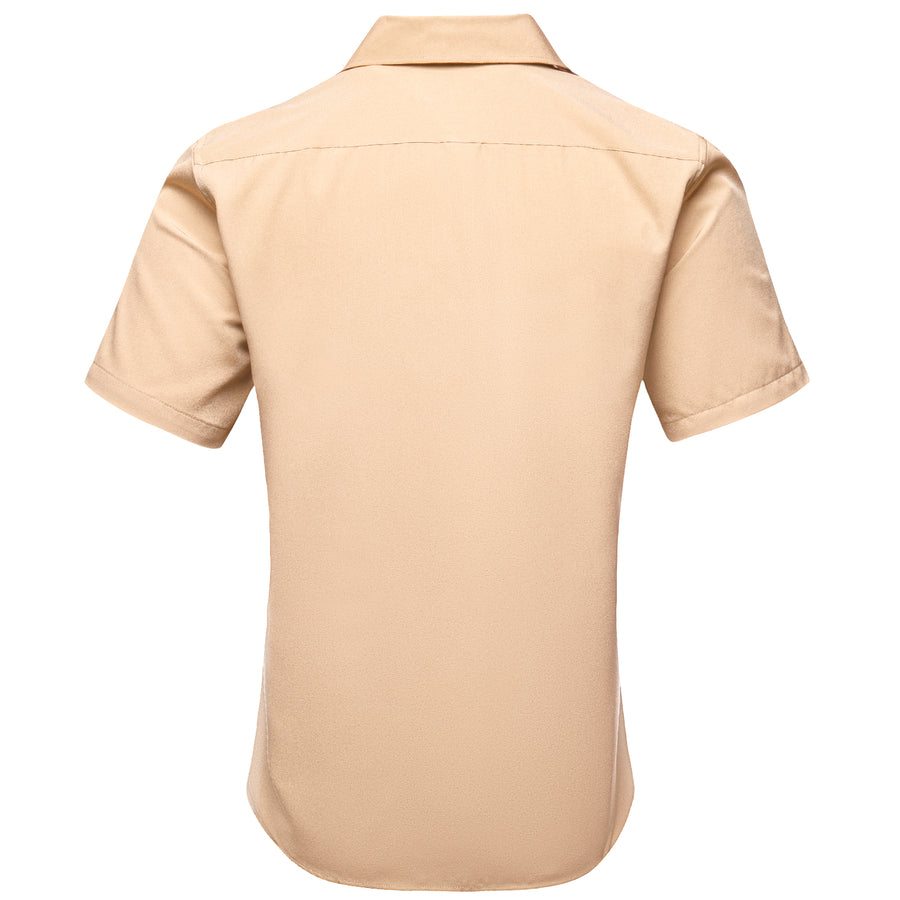 Champagne Solid Men's Dress Shirt shirt - Sophisticated Gentlemen