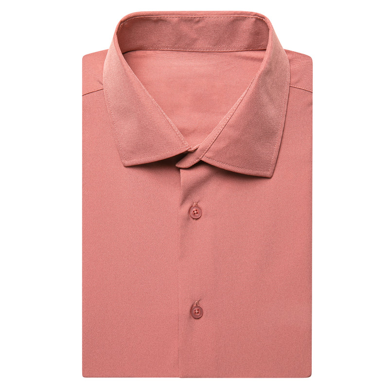 Shock Pink Solid Dress Shirt shirt - Sophisticated Gentlemen