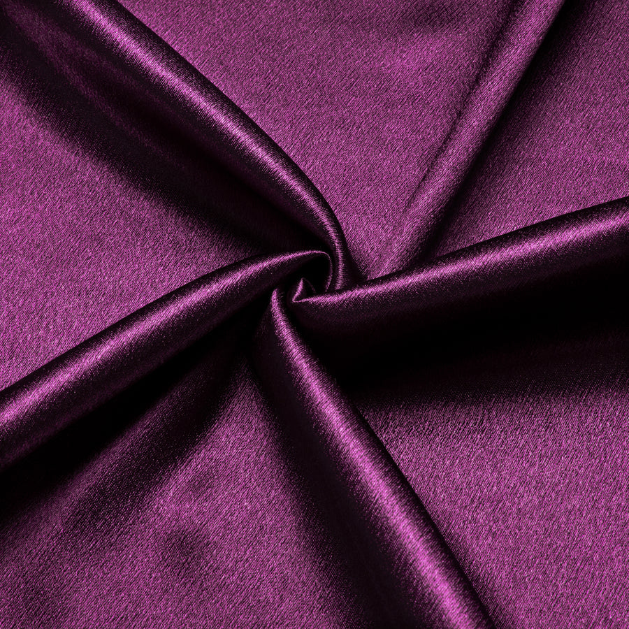 Shiny Dark Purple Solid Silk Dress Shirt shirt - Sophisticated Gentlemen