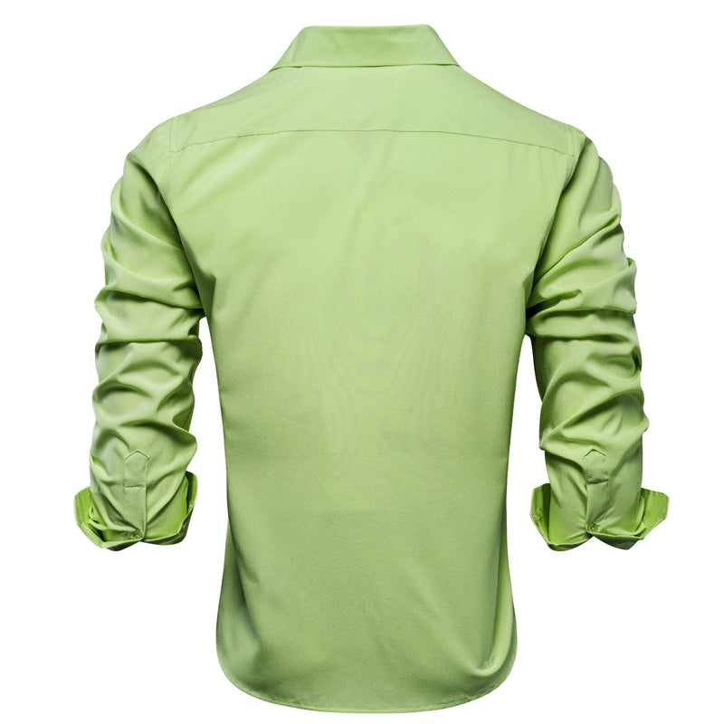 Pure Light Green Solid Dress Shirt shirt - Sophisticated Gentlemen