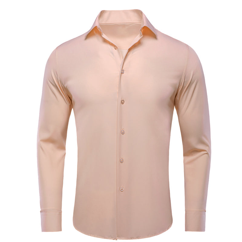 Light Pink Solid Stretchy Dress Shirt shirt S - Sophisticated Gentlemen